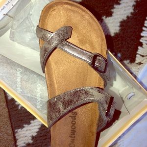 Pewter sandals
